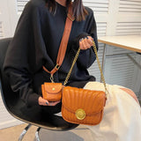2 Pc Set Crossbody Bags For Women - Long Strap Satchel Lady Tote
