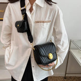 2 Pc Set Crossbody Bags For Women - Long Strap Satchel Lady Tote