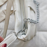 Women's Chain Crossbody Bag Quilted Top Handle Satchel Handbag