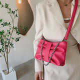 Women's Chain Crossbody Bag Quilted Top Handle Satchel Handbag
