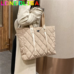 Women's Tote Bag High Nylon Handbag Autumn Winter Shoulder Bag