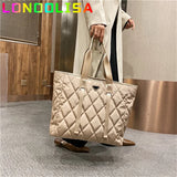 Women's Tote Bag High Nylon Handbag Autumn Winter Shoulder Bag