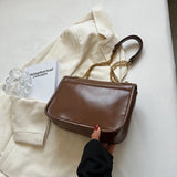 Winter Shoulder Bag High Leather Handbags Large Capacity Shopper Bag
