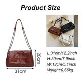 Women's Winter Tote Bag Shoulder Handbag High Leather Large Capacity