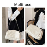 Women's Winter Tote Bag Shoulder Handbag High Leather Large Capacity