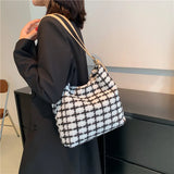 Wool Women's Crossbody Bucket Handbag