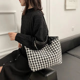 Woolen Printing Women's Shoulder Bag Handbag Large Square Winter Tote Shopping B