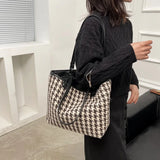 Woolen Printing Women's Shoulder Bag Handbag Large Square Winter Tote Shopping B