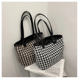 Woolen Printing Women's Shoulder Bag Handbag Large Square Winter Tote Shopping B