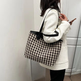 Woolen Printing Women's Shoulder Bag Handbag Large Square Winter Tote Shopping B