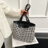 Woolen Printing Women's Shoulder Bag Handbag Large Square Winter Tote Shopping B