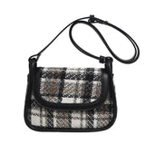 Woolen Women's Shoulder Bag Crossbody Saddle Handbag