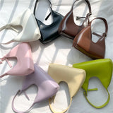 Zipper Handbags for Women PU Leather Casual Shoulder Bag