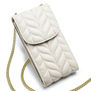 Diamond Lattice Wallet Mini Shoulder Bag Chain Mobile Clutch Messenger Bag
