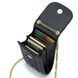Diamond Lattice Wallet Mini Shoulder Bag Chain Mobile Clutch Messenger Bag