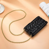 Diamond Lattice Wallet Mini Shoulder Bag Chain Mobile Clutch Messenger Bag
