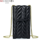 Diamond Lattice Wallet Mini Shoulder Bag Chain Mobile Clutch Messenger Bag