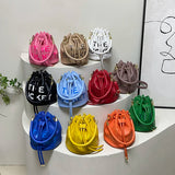 Drawstring Bucket Bag Women Shoulder Purse Handbag Crossbody