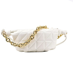 Embroidery Thread Women's Shoulder Bag Thick Chain Handbag