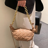 Embroidery Thread Women's Shoulder Bag Thick Chain Handbag