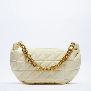Embroidery Thread Women's Shoulder Bag Thick Chain Handbag