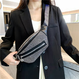 Diamond Studded Women's Fanny Pack Belt Bag