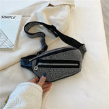 Diamond Studded Women's Fanny Pack Belt Bag