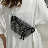 Diamond Studded Women's Fanny Pack Belt Bag