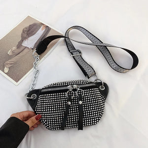 Diamond Studded Women's Fanny Pack Belt Bag