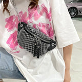 Diamond Studded Women's Fanny Pack Belt Bag