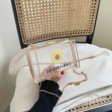 Acrylic Flower Shoulder Bag Transparent Jelly Bag For Girl
