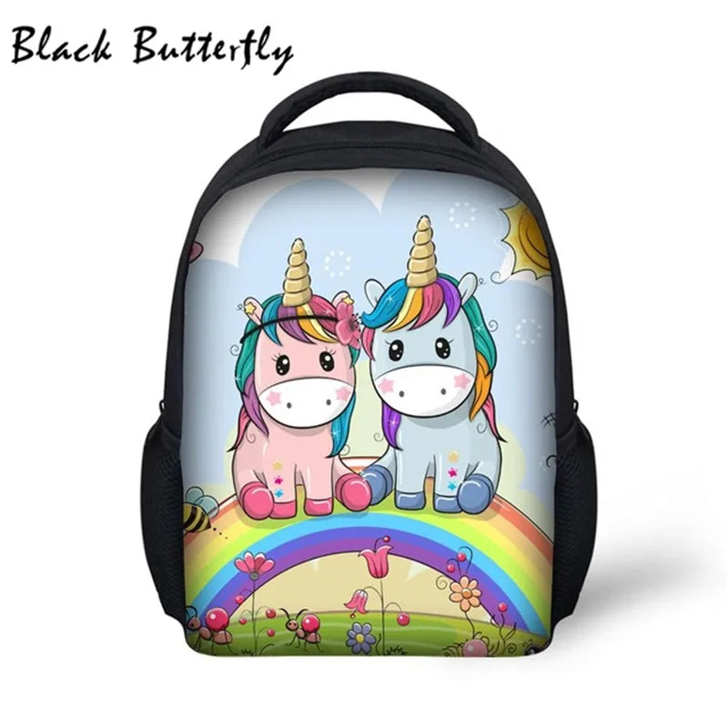 Unicorn Pattern Schoolbag Kids Book Bag Travel Ruckpack