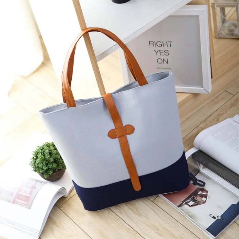 Canvas Handbags Large-capacity Women's Shopping Bags Art Hit Shoulder Bag