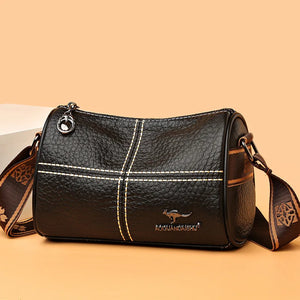 Quilted Sling Handbags Leather Pillow Tote Lady Shoulder Crossbody Bags