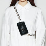 Sexy Snake Print PU Leather Mini Waist Chain Chest Bag for Women