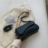 Flap Saddle Bag Small Crossbody Purse Women's Shoulder Handbag