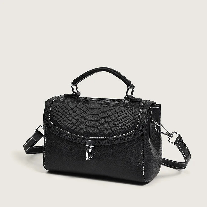 Boston Sling Handbags Leather Vintage Lady Casual Shoulder Messenger Bag