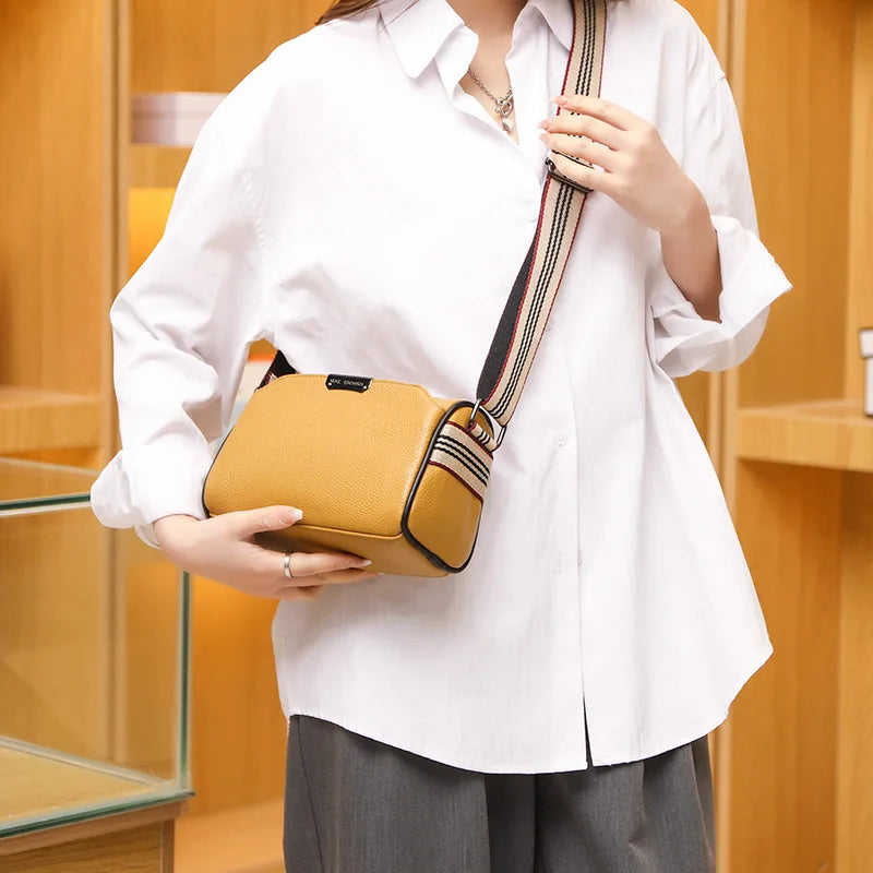 Vintage Leather Crossbody Bag for Women Small Shoulder Bags