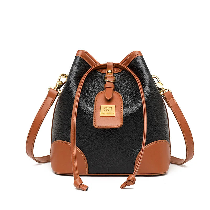 Leather Crossbody Handbag for Women Vintage Sling Messenger Bag