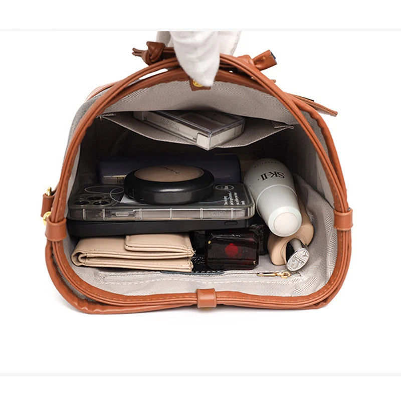 Leather Crossbody Handbag for Women Vintage Sling Messenger Bag