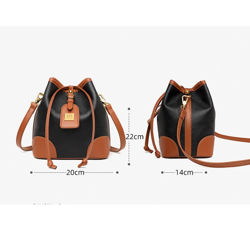 Leather Crossbody Handbag for Women Vintage Sling Messenger Bag