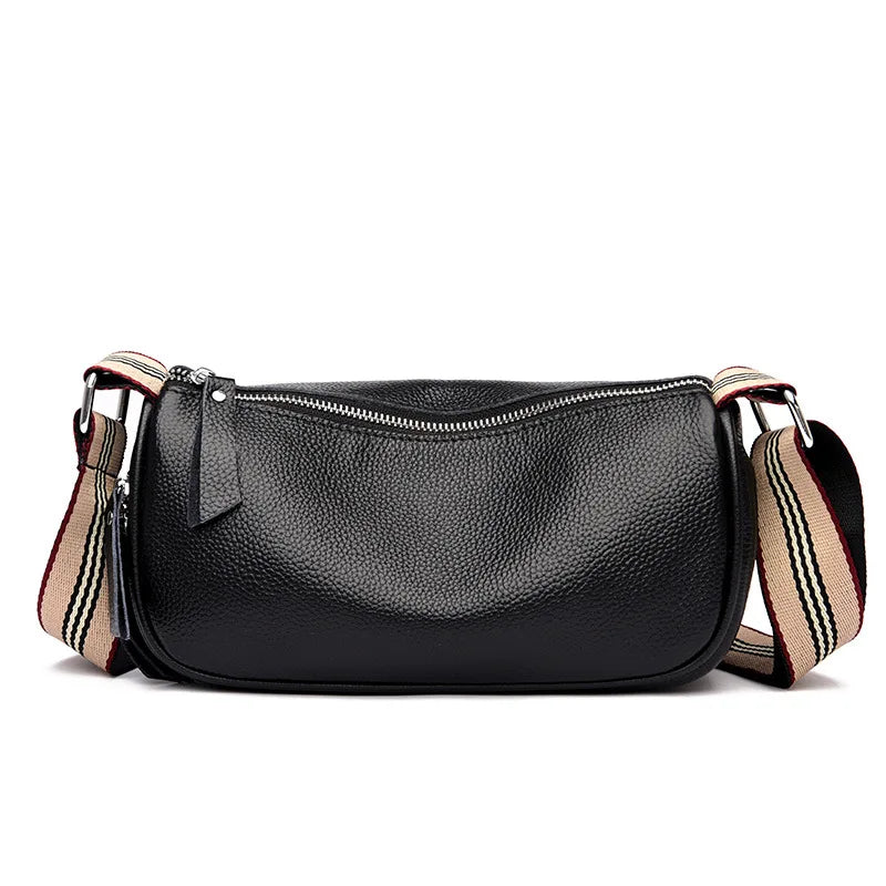 Leather Saddle Crossbody Handbag Women Messenger Bag