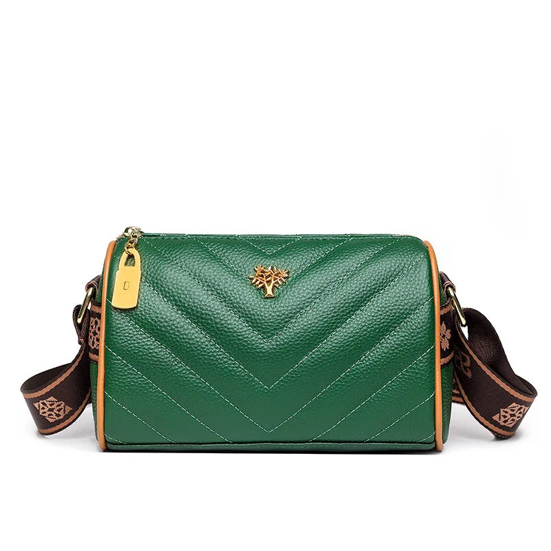 Quilted Sling Messenger Purses And Handbags For Women Leather Casual Vintage
