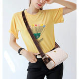 Quilted Sling Messenger Purses And Handbags For Women Leather Casual Vintage