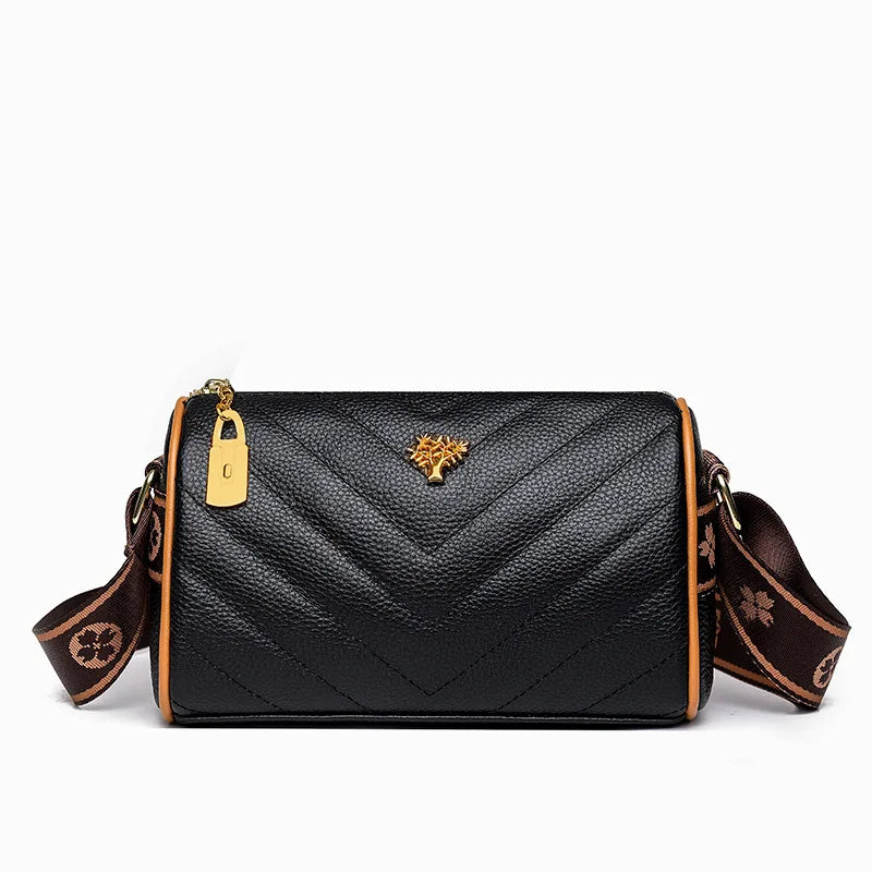 Quilted Sling Messenger Purses And Handbags For Women Leather Casual Vintage