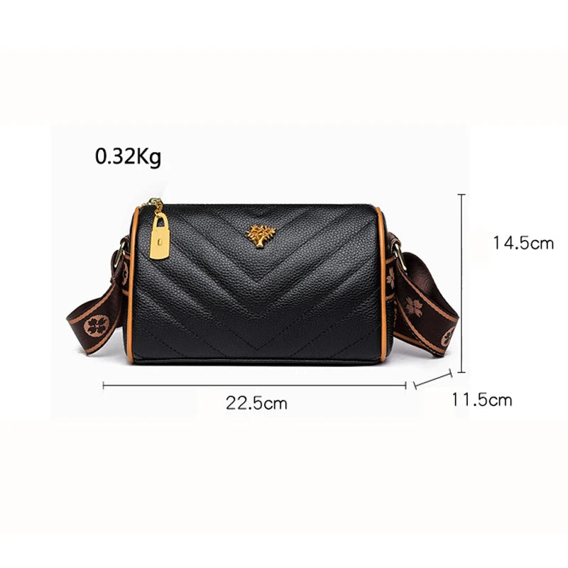 Quilted Sling Messenger Purses And Handbags For Women Leather Casual Vintage