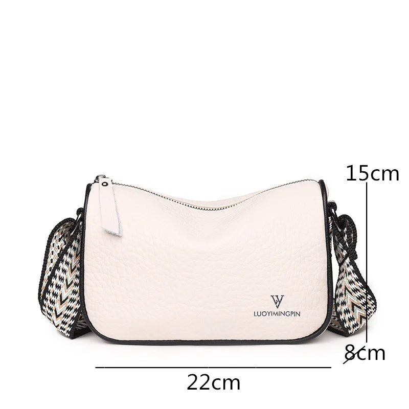 Casual Vintage Leather Sling Handbag for Women