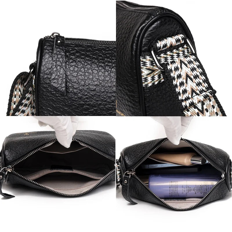 Casual Vintage Leather Sling Handbag for Women