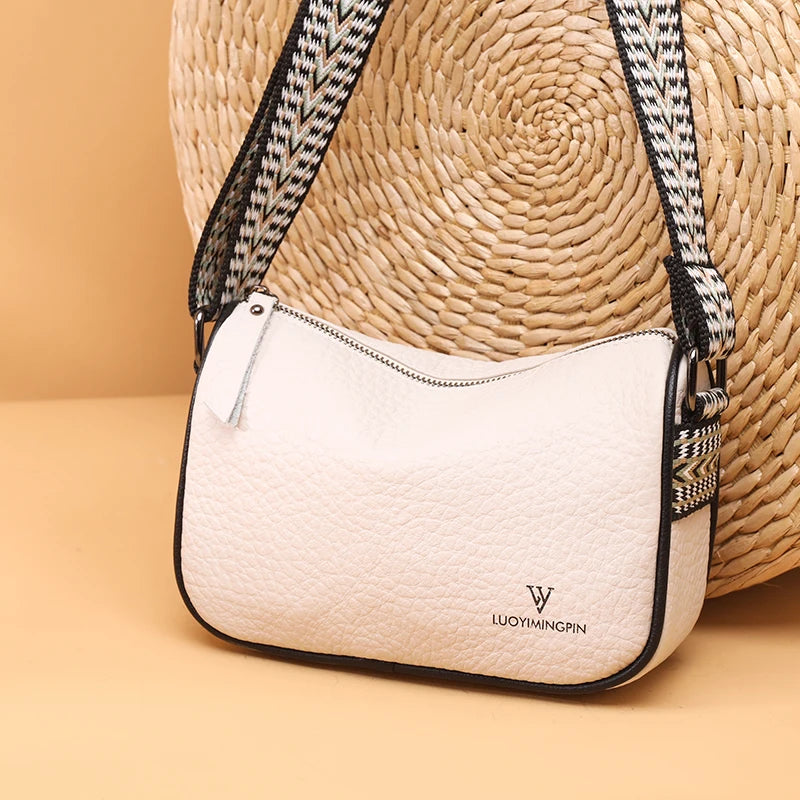 Casual Vintage Leather Sling Handbag for Women