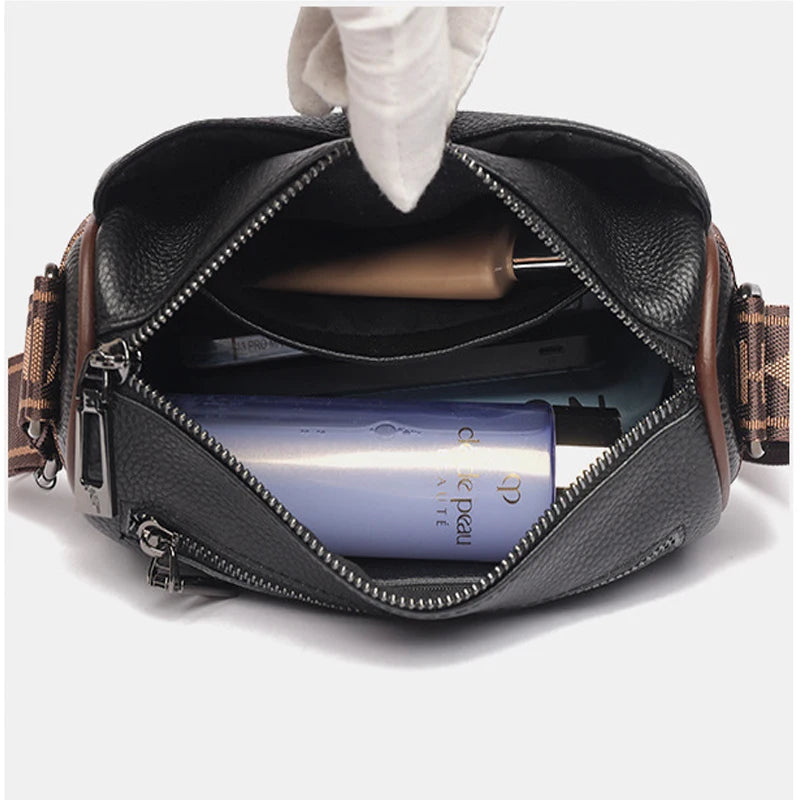 Leather Sling Handbags Vintage Shoulder Messenger Bags for Women